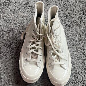 Leather Converse High Tops